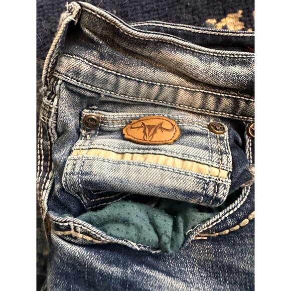 Platini Men’s Western Bootcut Embroidered Blue Jeans Size 38 X 30 - Picture 11 of 12